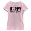 Disney Characters Mickey New Year Girl's Solid Crew Tee, Light Pink, X-Large view 2