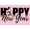 Disney Characters Mickey New Year Girl's Solid Crew Tee, Light Pink, X-Large view 3
