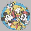 Disney Characters Original Buddies Girl's Crew Tee, Athletic Heather, X-Small view 2