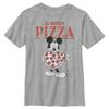 Boy's Mickey & Friends Mickey Mouse All You Need is Pizza T-Shirt - Athletic Heather - Large view 1