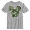 Boy's Mickey & Friends Mickey Mouse Monstera Silhouette T-Shirt - Athletic Heather - X Large view 2
