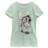 Disney Characters Astro Mickey Girl's Heather Crew Tee, Mint, Large view 1