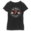 Disney Characters Oh Boy Mickey 7 Girl's Solid Crew Tee, Black, Medium view 1