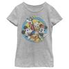 Disney Characters Original Buddies Girl's Crew Tee, Athletic Heather, Medium view 1
