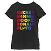 Disney Characters Prideful Friends Girl's Solid Crew Tee, Black, X-Large view 2