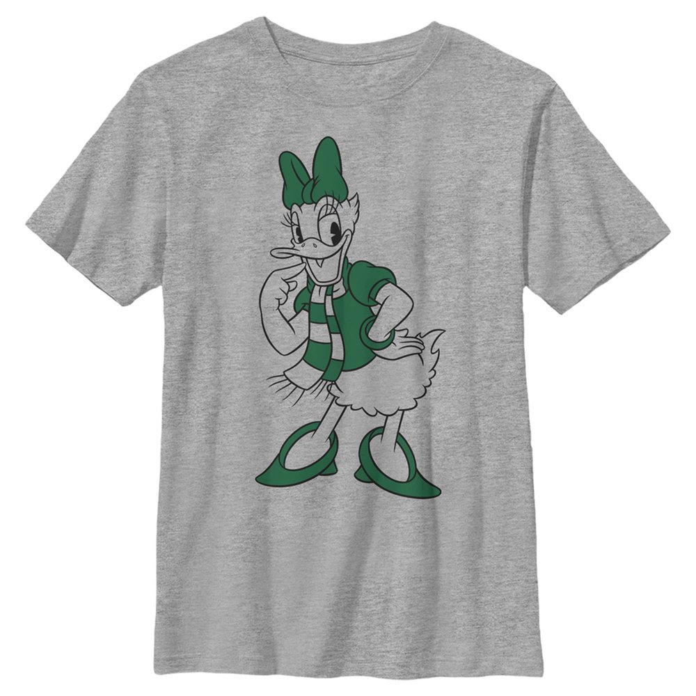 Disney Characters Pine Green Daisy Boy's Crew Tee, Athletic Heather, Small