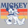 Disney Characters Retro Squad Girl's Crew Tee, Athletic Heather, X-Small view 3