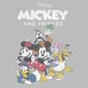 Disney Girl's Mickey & Friends Mickey and Friends Retro Group T-Shirt - Athletic Heather - X Small view 3