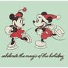 Disney Characters Vintage Holiday Skaters Girl's Heather Crew Tee, Mint, Large view 3