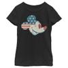 Disney Mickey and Friends Mickey American Flag Fill Girls T-Shirt view 1
