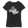 Disney Mickey and Friends Mickey American Flag Fill Girls T-Shirt view 2