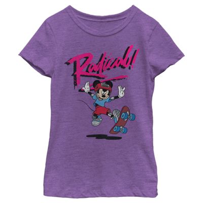 Disney Girl's Mickey & Friends Mickey Radical T-Shirt - Purple Berry - X Small