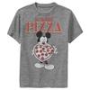 Boy's Mickey & Friends Mickey Mouse All You Need is Pizza Performance Tee - Charcoal Heather - X Large view 1