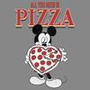 Boy's Mickey & Friends Mickey Mouse All You Need is Pizza Performance Tee - Charcoal Heather - X Large view 2