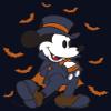 Disney Mickey & Friends Halloween Mickey Vampire Portrait Girls T-Shirt Navy Blue view 3