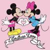 Disney Characters Endless Love Girl's Solid Crew Tee, Light Pink, Large view 3