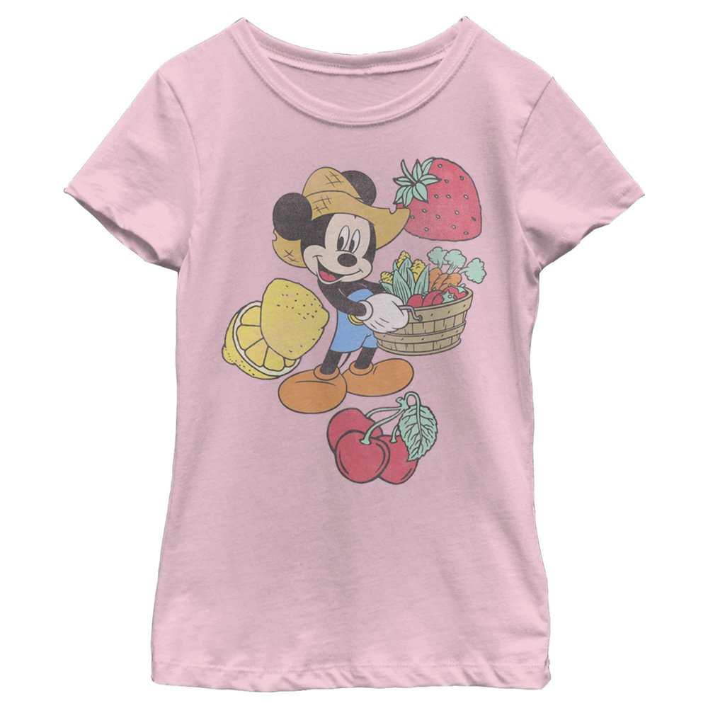 Girl's Mickey & Friends Mickey Mouse Gardener T-Shirt - Light Pink - X Small