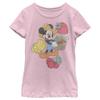 Girl's Mickey & Friends Mickey Mouse Gardener T-Shirt - Light Pink - X Small view 1