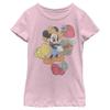 Girl's Mickey & Friends Mickey Mouse Gardener T-Shirt - Light Pink - X Small view 2