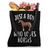Just A Boy who loves HORSES Shirt Funny HORSE Tote Bag view 4