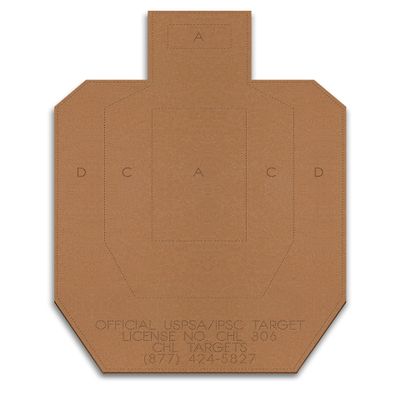 20 Official USPSA Cardboard Shooting Targets, Full Size Cardboard USPSA Targets, Competition Torso Targe, Shooting Range, Rifles, Handguns, & Shotguns (Cardboard, 20)