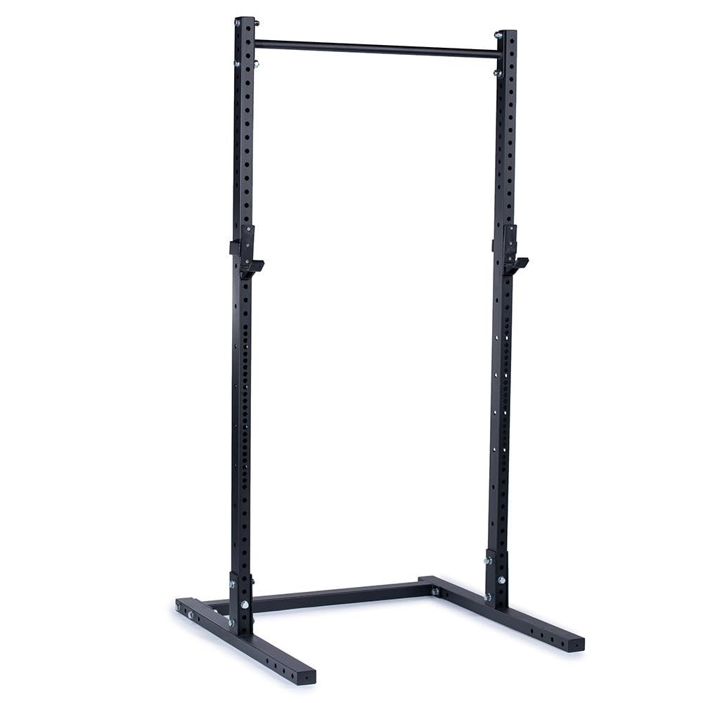 Titan Fitness T-3 Series 92.5" Squat Stand, 1,000 LB Capacity, Tall Squat Rack for Home Gym, Space Saving Power Rack with Westside Hole Spacing, Pull Up Bar, J-Hooks