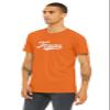 Daxton Adult Unisex Tshirt Texas Script with Vertical on The Back, Orange White, 2XL view 1