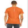 Daxton Adult Unisex Tshirt Texas Script with Vertical on The Back, Orange White, 2XL view 2
