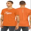 Daxton Adult Unisex Tshirt Texas Script with Vertical on The Back, Orange White, 2XL view 3