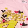 Disney Characters Mickey Birthday 4 Girl's Solid Crew Tee, Light Pink, X-Small view 2