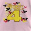 Disney Characters Mickey Birthday 4 Girl's Solid Crew Tee, Light Pink, X-Small view 3