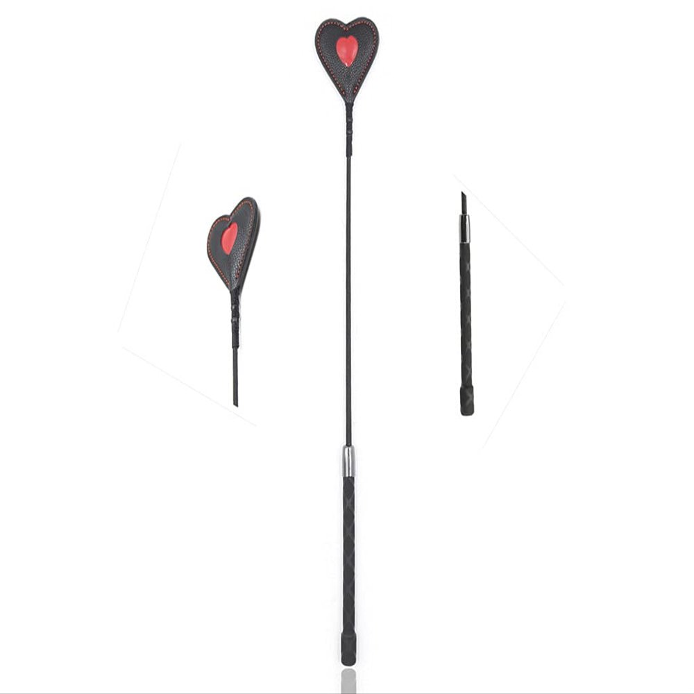 chenyesun Riding Whip for Horse, PU Leather Equestrian Whip Crop Heart Horse Riding Whip