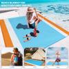 Famstar Beach Blanket Oversized Extra Large78 X 81",Waterproof Sandproof Beach Blanket 1-7 Adults Lightweight Durable for Travel Camping Hiking Picnic (78" X 81", Orange&Blue) view 3