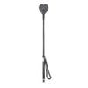 chenyesun Riding Whips Horse Riding Leather Heart Whip Riding Crop Bull Whip for Outdoor Sport (Black) view 2