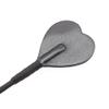 chenyesun Riding Whips Horse Riding Leather Heart Whip Riding Crop Bull Whip for Outdoor Sport (Black) view 3