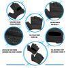 RYMNT Minimal Weight Lifting Gloves,Short Micro Workout Gloves Grip Pads with Full Palm Protection & Extra Grip for Men Women Weightlifting,Gym,Exercise Training.BK-XS view 3
