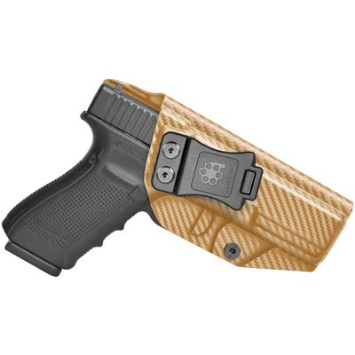 Amberide Glock 20/21 / 22 IWB Holster, Kydex-Boltaron Inside Waistband Holster for Glock 20 (10mm), Glock 21 (.45 ACP) & Glock 22 (.40 S&W) Pistols, Gen 35, Secure Retention, 030 Adjustable Cant