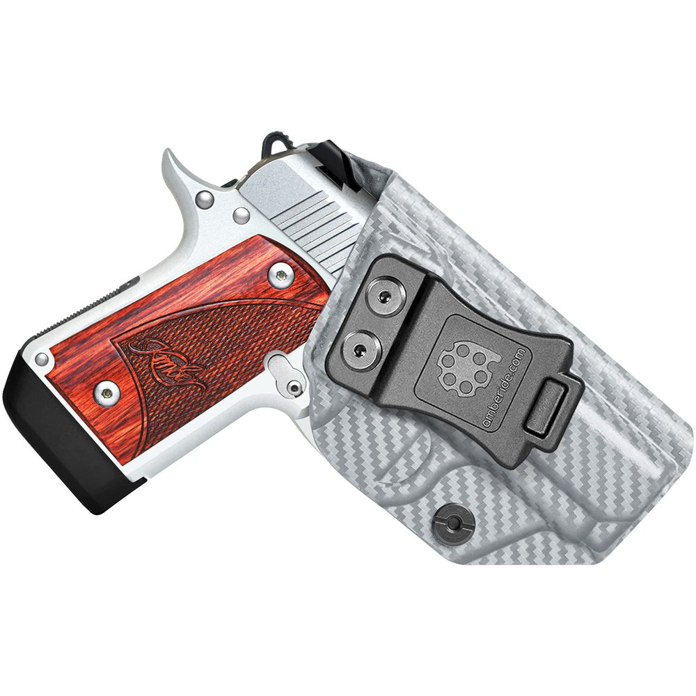 Amberide Kimber Micro 9 IWB Holster,Kydex-Boltaron Inside Waistband Fit Kimber Micro 9 9mm,Secure Retention,Quick Draw,030 Cant