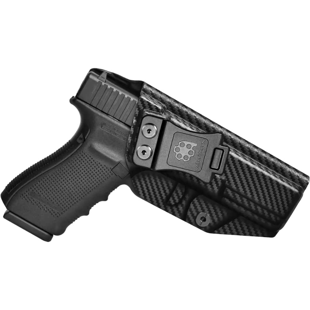 Amberide Glock 20/21/22 IWB Holster,Kydex-Boltaron Inside Waistband Concealed Carry Holster for Glock 20 10mm,Glock 21 .45,Glock 22 .40 Gen 3-5,Adjustable 0-30 Cant