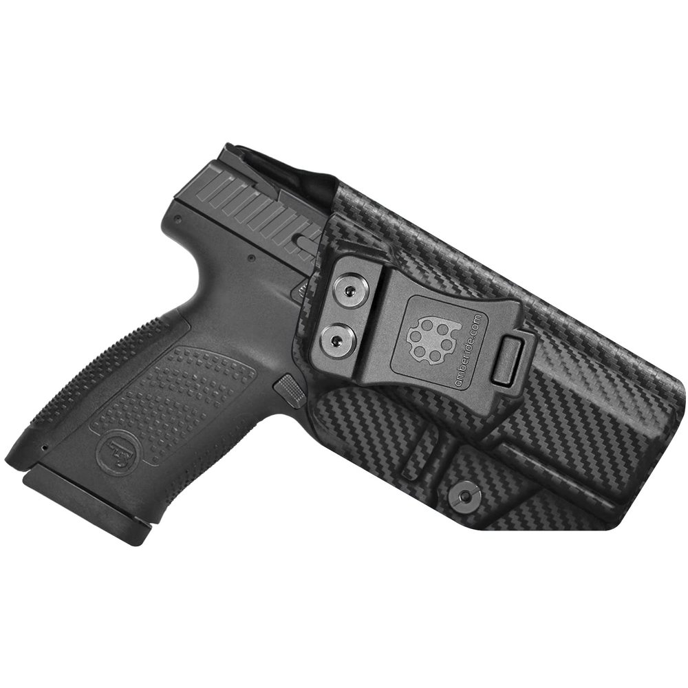 Amberide CZ P-10 C IWB Holster, Kydex-Boltaron Inside Waistband Carry Fit CZ P-10 C 9mm, Quick Draw, Secure Retention, 030 Cant