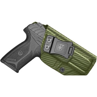 Amberide Ruger Security9 IWB Holster,Kydex-Boltaron Inside Waistband Fit Ruger Security 9mm,Secure Retention,Quick Draw,030 Adjustable Cant