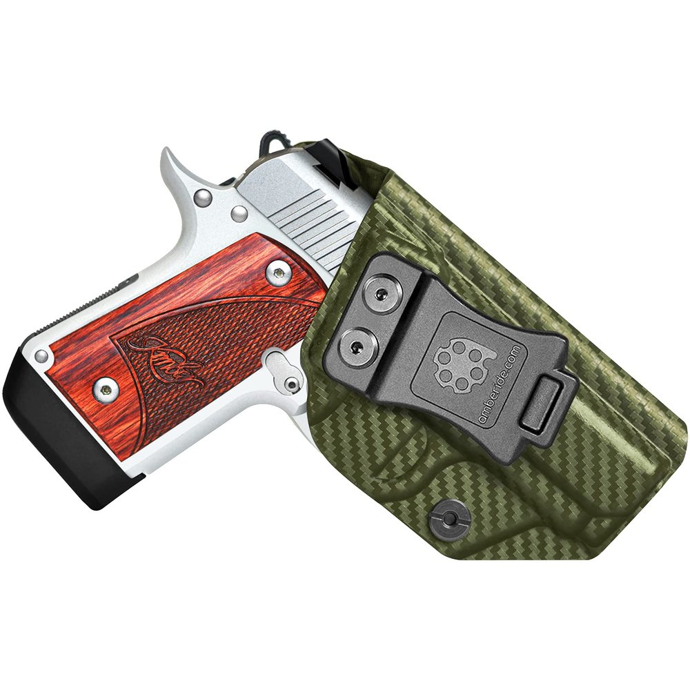 Amberide Kimber Micro 9 IWB Holster,Kydex-Boltaron Inside Waistband Fit Kimber Micro 9 9mm,Secure Retention,Quick Draw,030 Cant