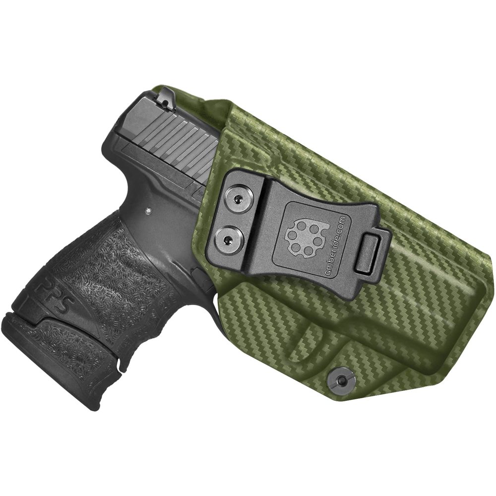 Amberide Walther PPS M2 IWB Holster,Kydex-Boltaron Inside Waistband Fit Walther PPS M2 9mm/.40,Secure Retention,Quick Draw,030Adjustable Cant