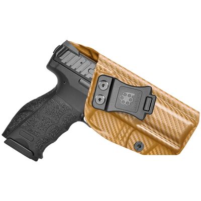 Amberide H&K VP9 / VP40 IWB Holster, Kydex-Boltaron Inside Waistband Holster for Heckler & Koch VP9 and VP40 9mm/.40 Pistols, Secure Retention, 030 Adjustable Cant