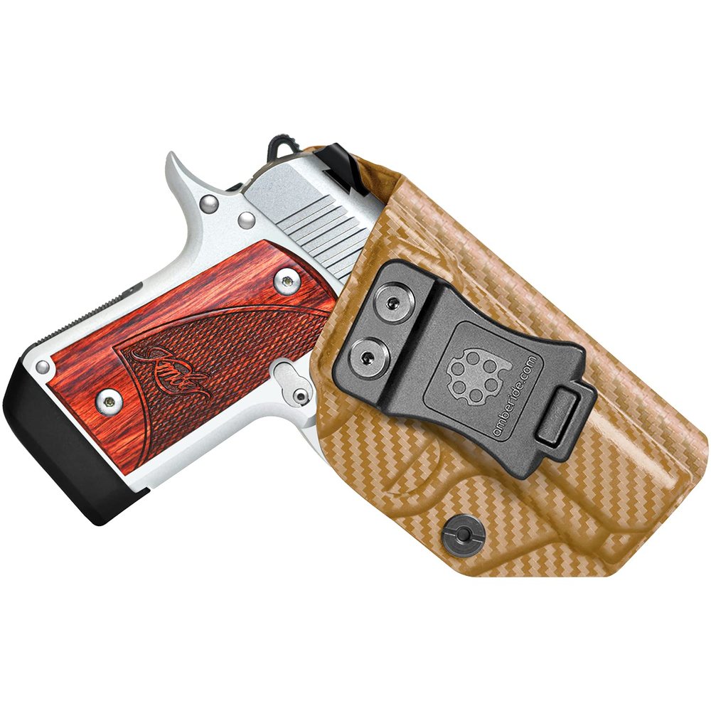 Amberide Kimber Micro 9 IWB Holster,Kydex-Boltaron Inside Waistband Fit Kimber Micro 9 9mm,Secure Retention,Quick Draw,030 Cant