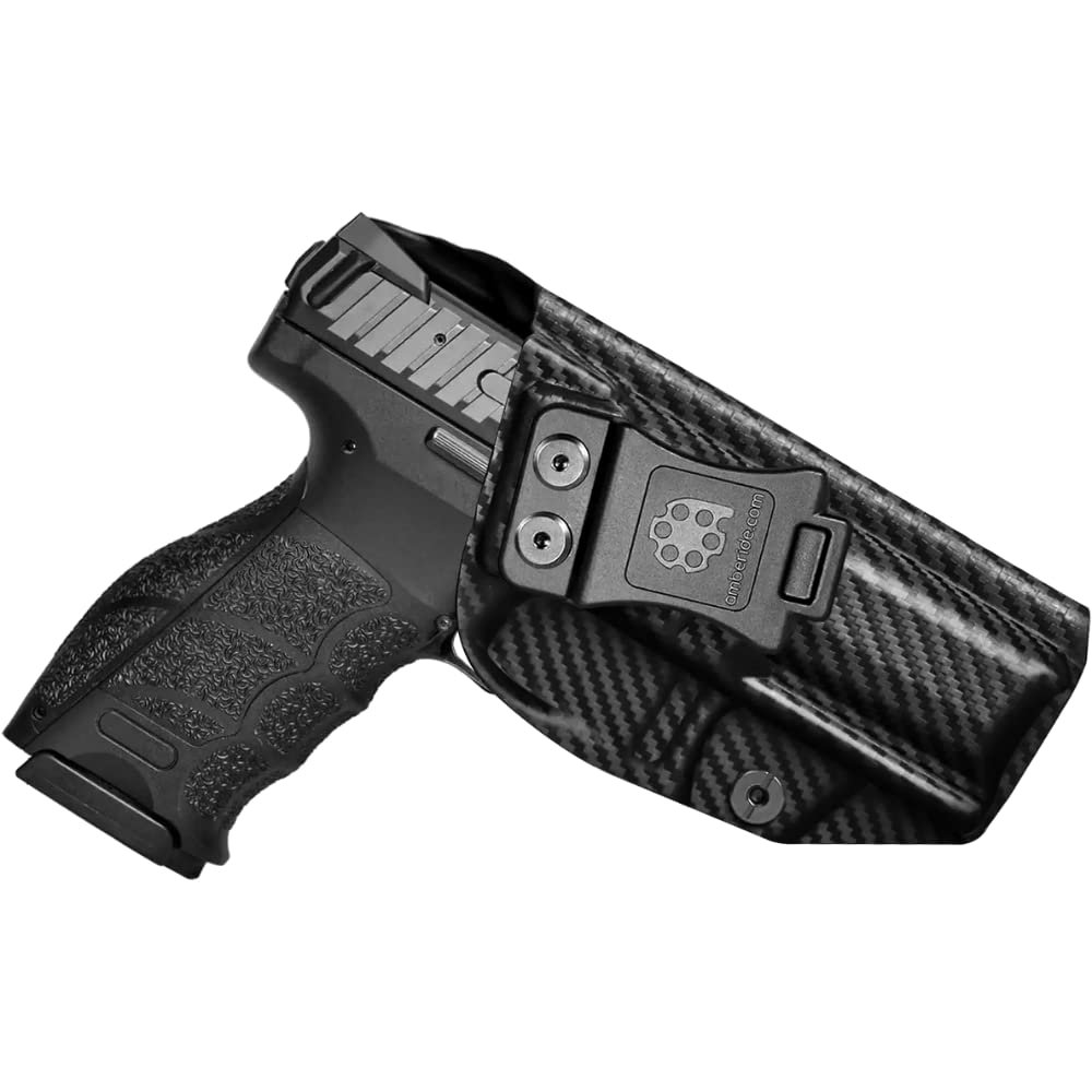 Amberide H&K VP9 / VP40 IWB Holster, Kydex-Boltaron Inside Waistband Holster for Heckler & Koch VP9 and VP40 9mm/.40 Pistols, Secure Retention, 030 Adjustable Cant