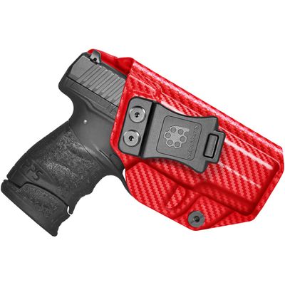 Amberide Walther PPS M2 IWB Holster,Kydex-Boltaron Inside Waistband Fit Walther PPS M2 9mm/.40,Secure Retention,Quick Draw,030Adjustable Cant