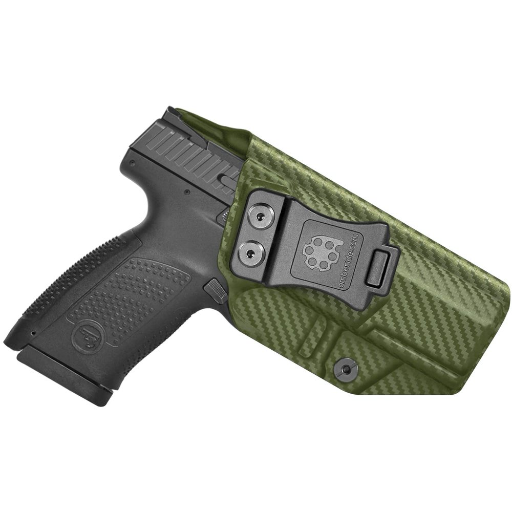 Amberide CZ P-10 C IWB Holster, Kydex-Boltaron Inside Waistband Carry Fit CZ P-10 C 9mm, Quick Draw, Secure Retention, 030 Cant