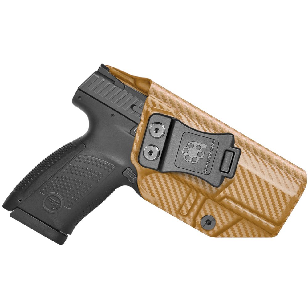 Amberide CZ P-10 C IWB Holster, Kydex-Boltaron Inside Waistband Carry Fit CZ P-10 C 9mm, Quick Draw, Secure Retention, 030 Cant
