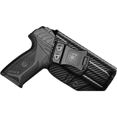 Amberide Ruger Security9 IWB Holster,Kydex-Boltaron Inside Waistband Fit Ruger Security 9mm,Secure Retention,Quick Draw,030 Adjustable Cant